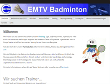 Tablet Screenshot of emtv-badminton.de